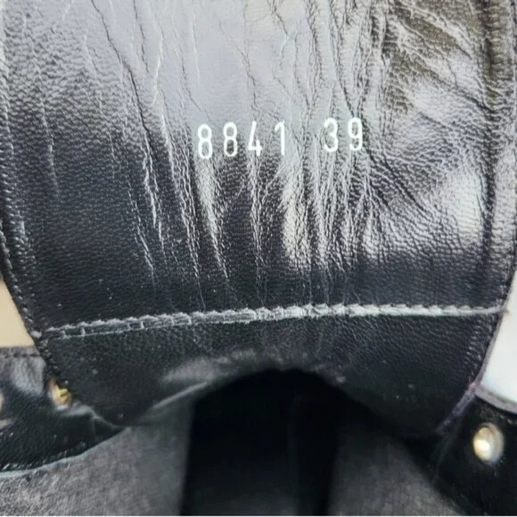 Malo women's black patent Leather Platform boots Size 39 EU - Picture 8 of 9